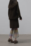 SWAYING/KNIT seamless mohair suit SW212SZ68 brown PS16